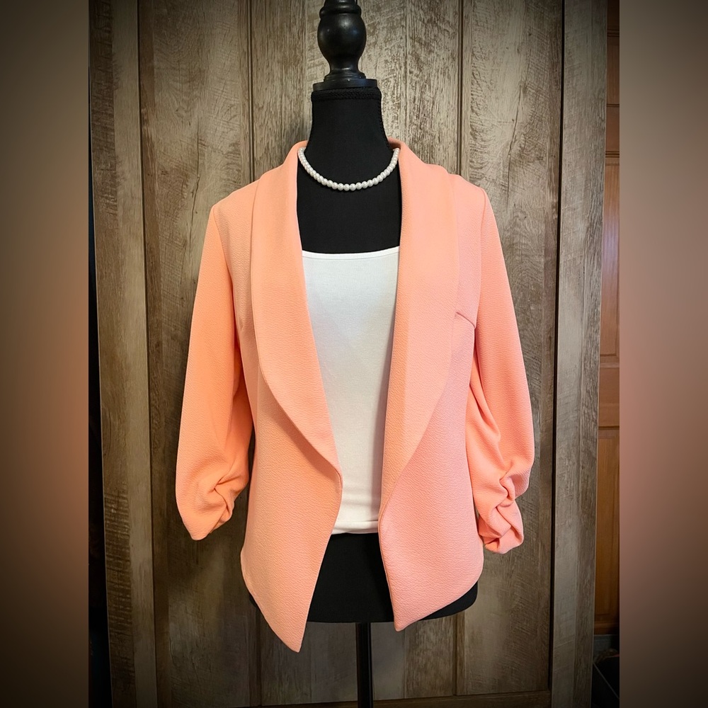 POGTMM Women 3/4 Sleeve Blazer Open Front Cardigan Jacket Blazer NWOT